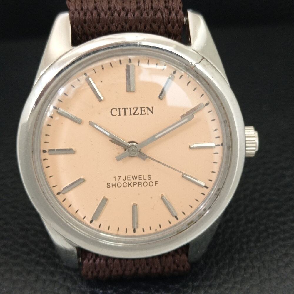 Vintage 1971 Citizen Manual Mens Silver Watch & Orange accents - Picture 4 of 9